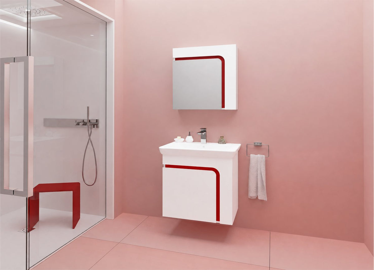 Visota 2983-upper — примерна композиция; продава се само Горен шкаф ТЕРЕЗА 60 PVC, ширина 60 см, бял гланц - Visota
