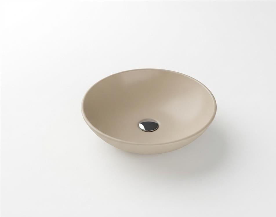 Умивалник за монтаж върху плот Ø46 cm, капучино мат - Zero