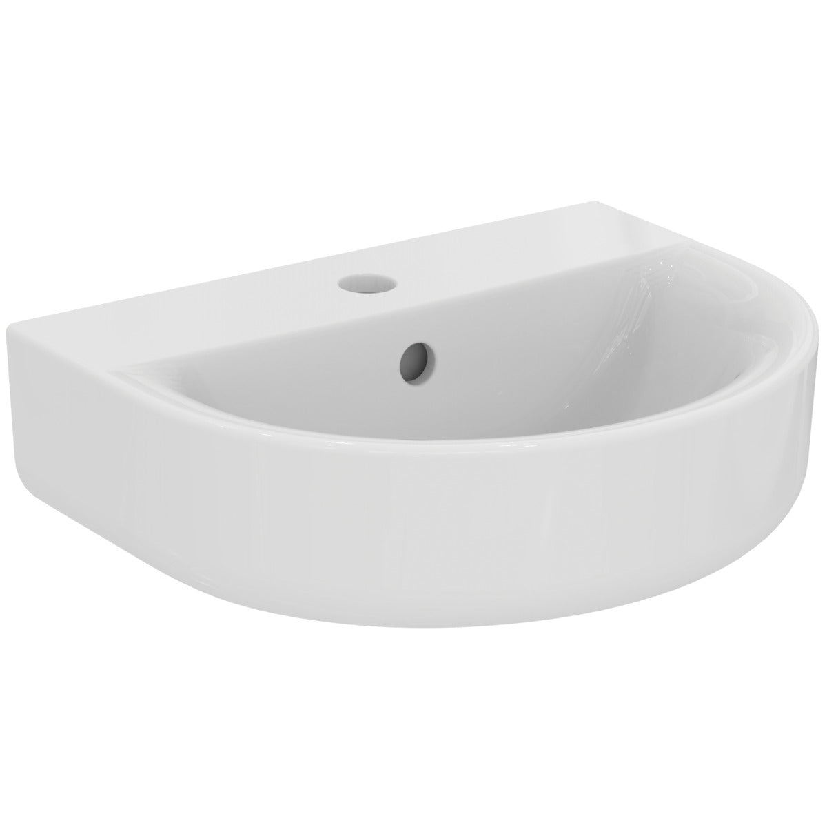 Малка мивка Arc 45 cm с отвор за смесител и преливник - Connect