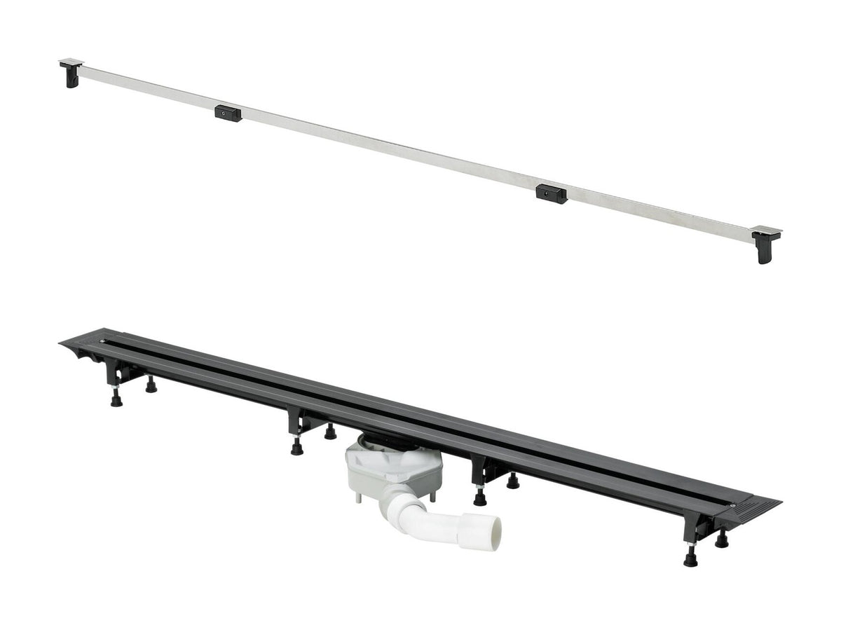 Плитък линеен сифон 1200 mm с решетка хром - Advantix Vario
