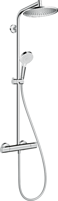 Crometta S 240 1jet — Душ система с термостатен смесител за душ, за стенен монтаж