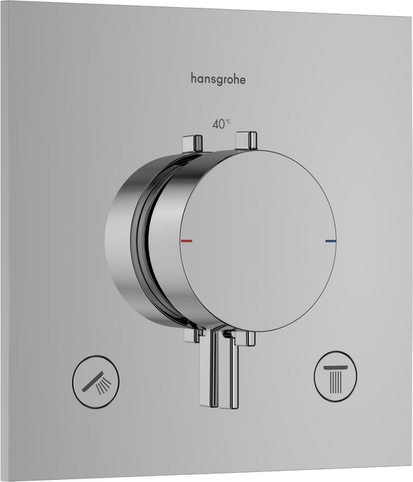 Ecostat Comfort E — Термостатен смесител с две функции за вграждане