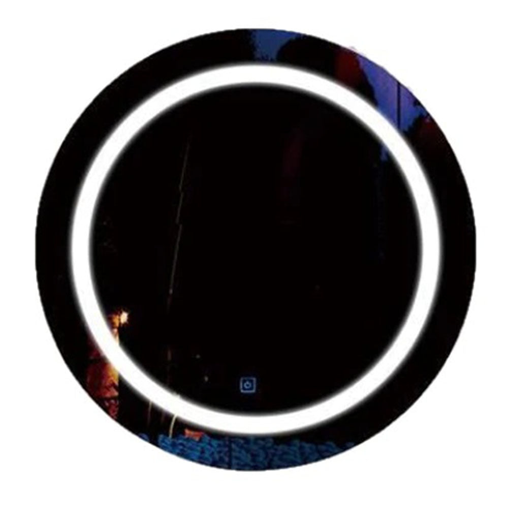 LED огледало за баня B 39 с часовник, 60 × 60 см - Makena — снимка 1