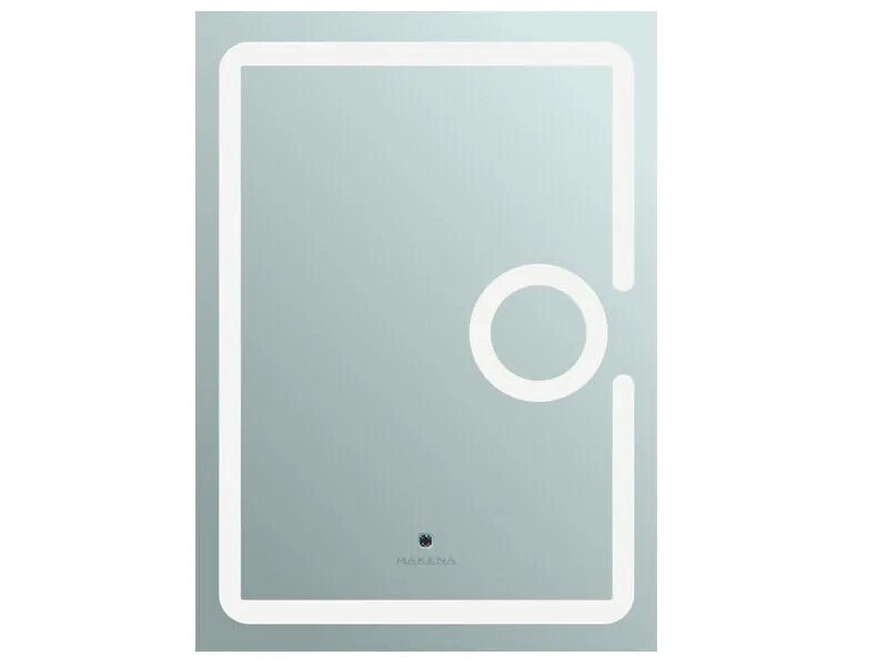 LED огледало с функция против запотяване и часовник 103, 60 × 80 см - Makena — снимка 1