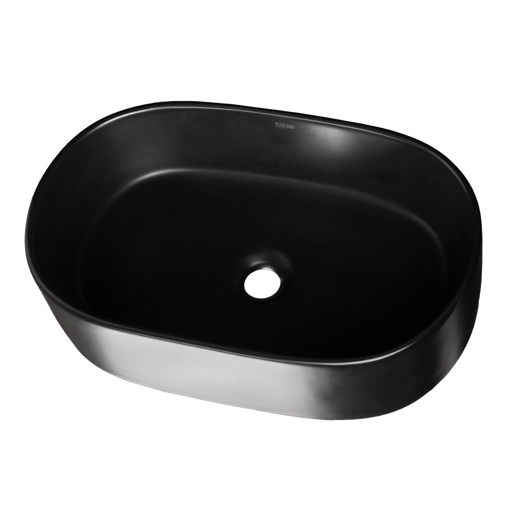 Порцеланова мивка WB88 с овална форма, Черен мат, 55 х 34.5 х 14 см - Cascada