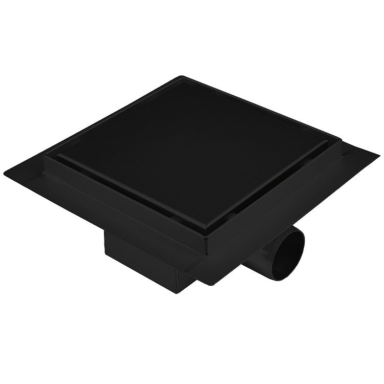 Точков подов сифон DUO 150x150 мм, черен, Ø40/50 мм - Cascada