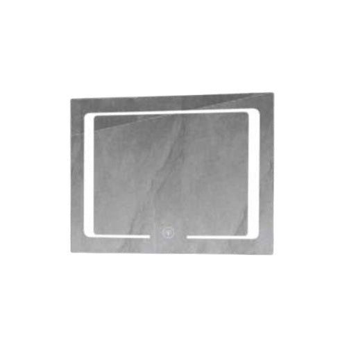Огледало за баня с LED осветление Капри, Бял, 70 × 4 × 50 см - Makena — снимка 1