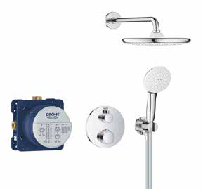 Душ глава Tempesta 210 mm с рамо за душ, 1 струя Rain 26 406 003, Ръчен душ Tempesta 110 - душ гарнитура