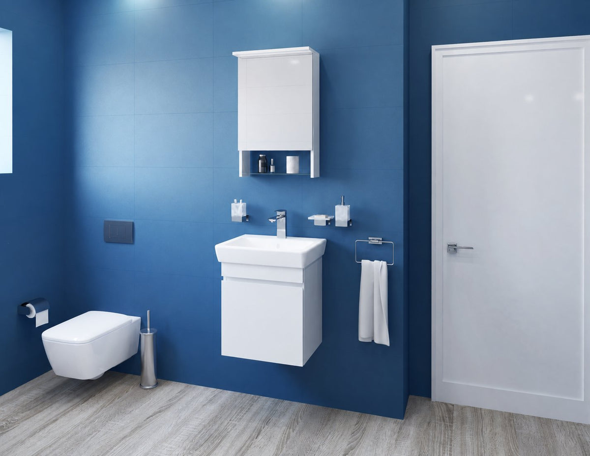 Visota 2475-lower — примерна композиция; продава се само Долен шкаф с мивка ТИНА 50 PVC, ширина 50 см, бял гланц - Visota