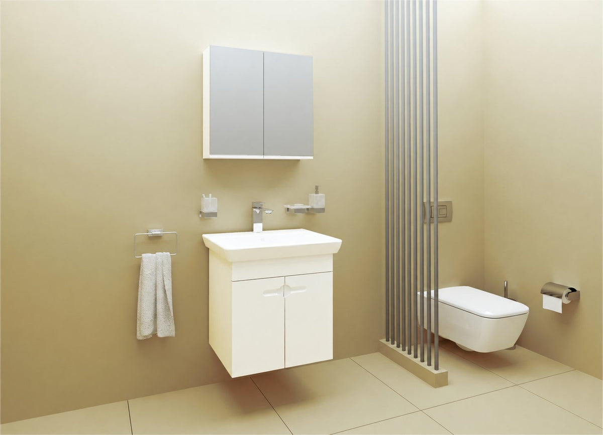 Visota 3941-upper — примерна композиция; продава се само Горен шкаф Поли 55 PVC, ширина 55 см, бял гланц - Visota