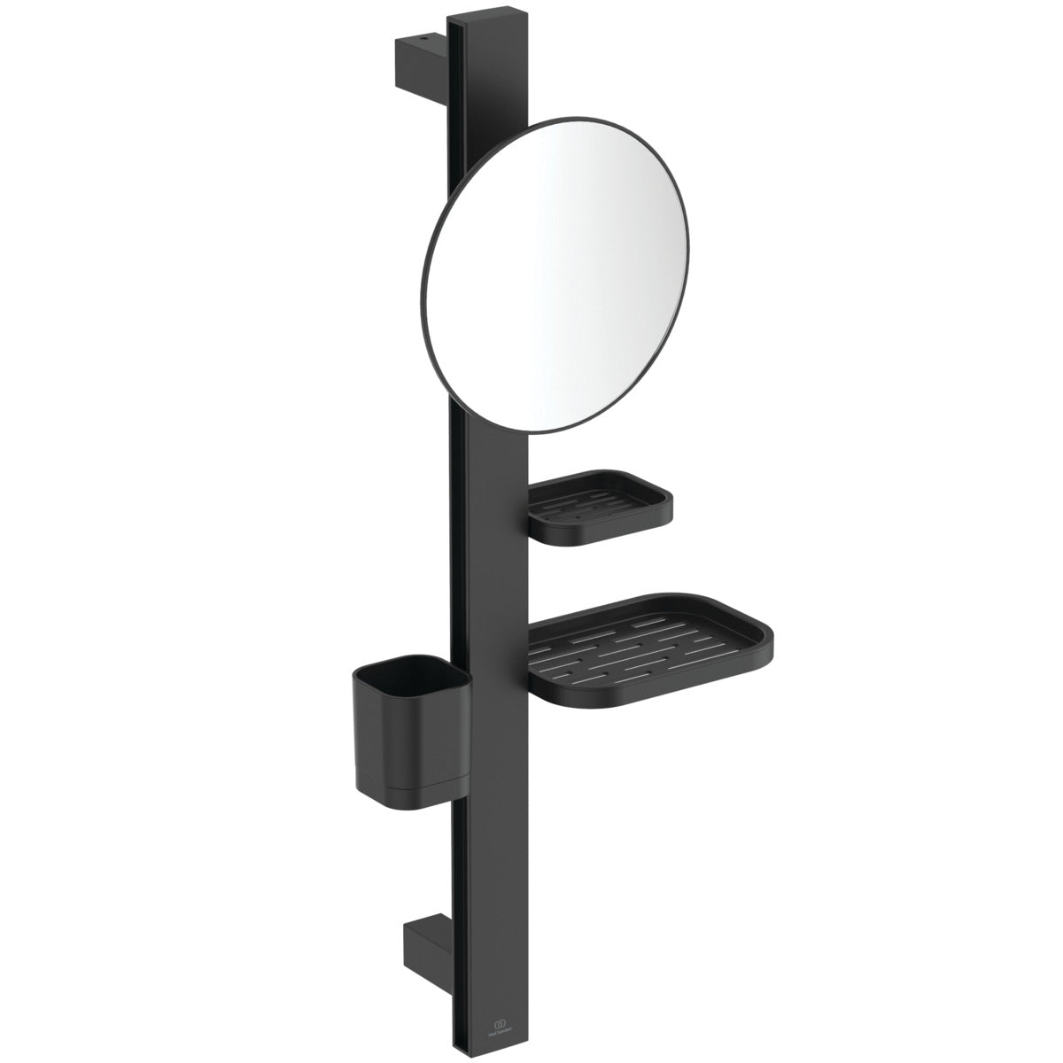Окачване 700 mm с увеличително огледало и аксесоари - Alu+ BD589 — Черна коприна