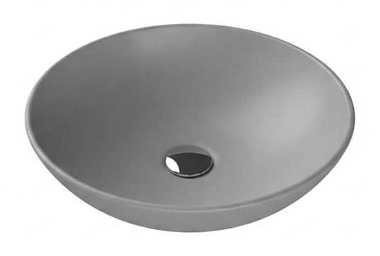 Умивалник за монтаж върху плот Ø46 cm, сив мат - Zero