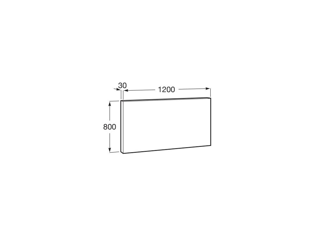 Огледало с амбиентно LED осветление 120x80 cm - Luna - чертеж с размери