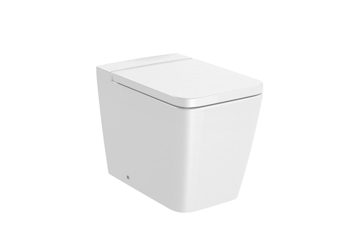 SQUARE - стояща тоалетна чиния, долепена до стената, двойно оттичане - Inspira