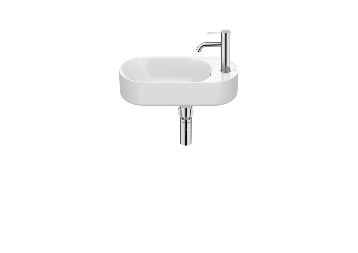Компактен асиметричен умивалник Fineceramic® - Meridian