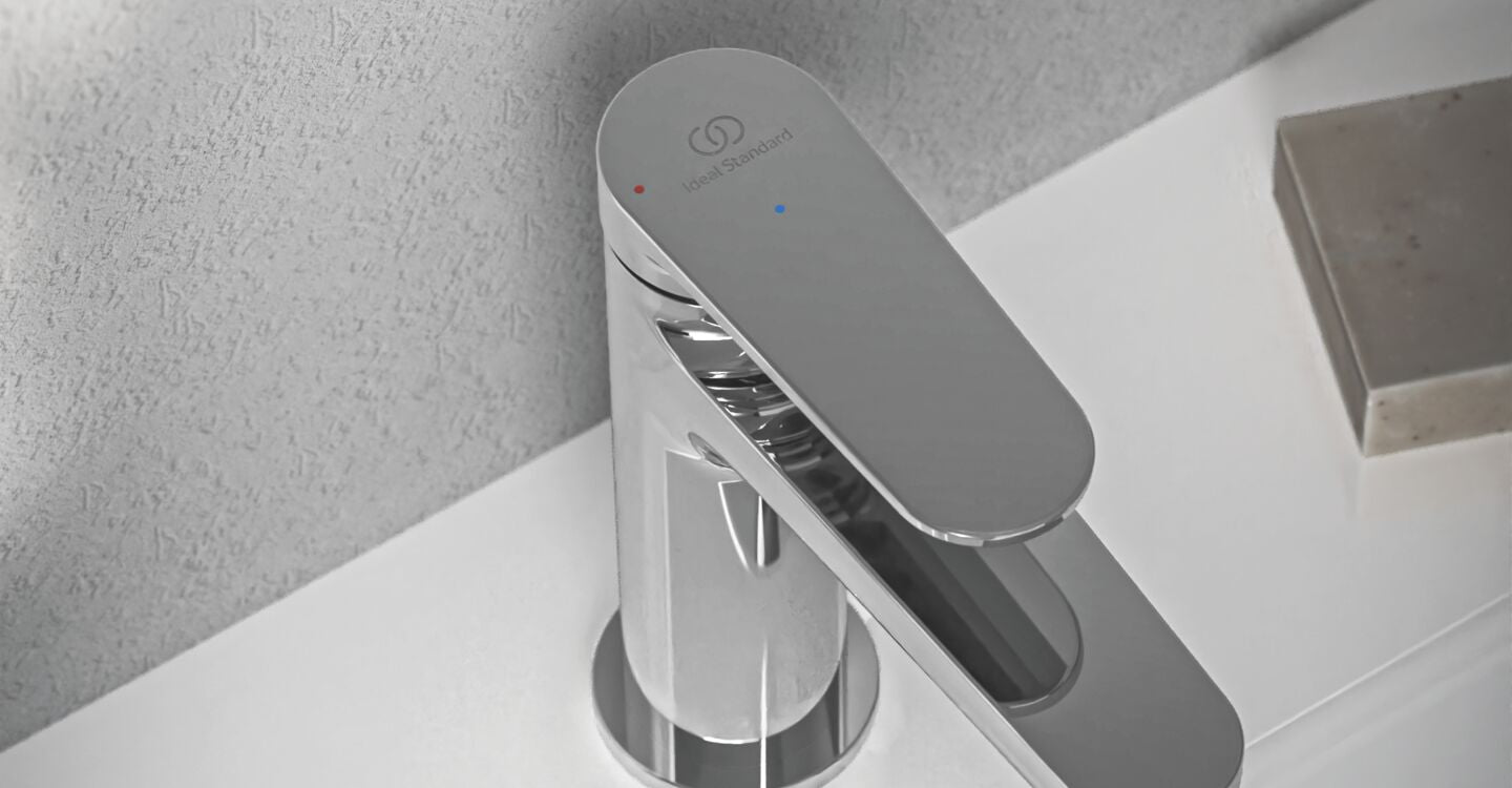 Cerafine O Nuovo — Смесител за умивалник H100 BlueStart®без изпразнител, 3,8 l/min