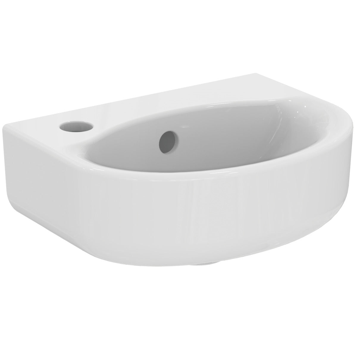 Малка мивка Arc 35 cm с отвор за смесител отляво и преливник - Connect