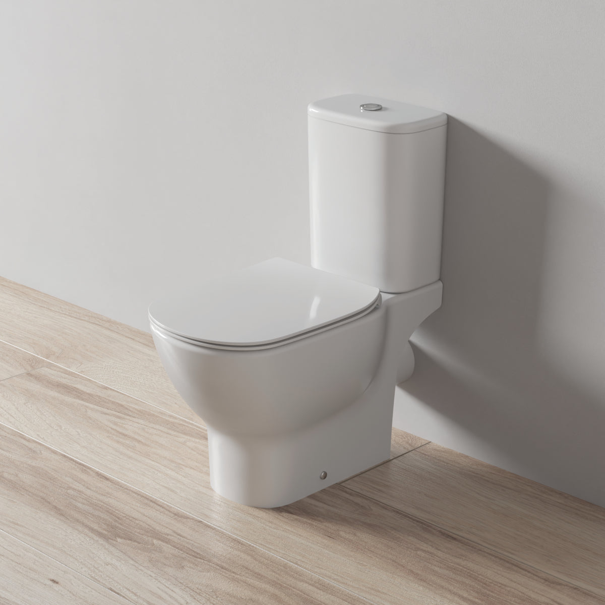 Стояща тоалетна чиния за WC комплект - AquaBlade® - Tesi - Бял - комплект с казанче и седалка