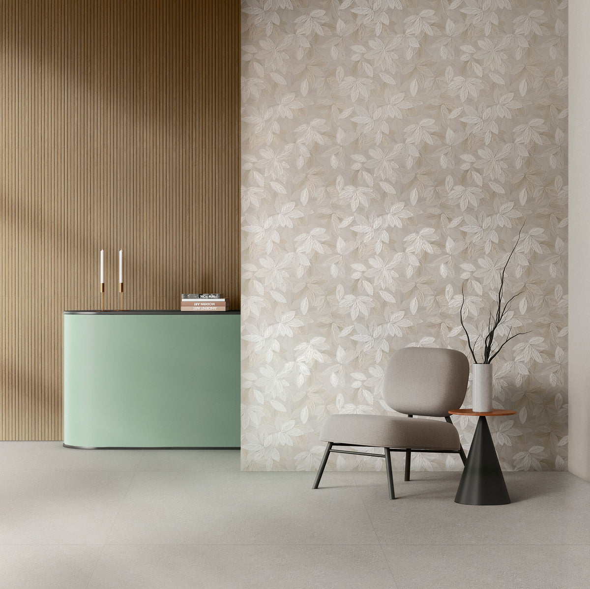 White Deco - Naturalia Rovere Canneto, Berici Grigio, Fanfara Touch
